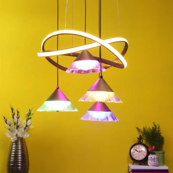 Brown Metal Hanging Light