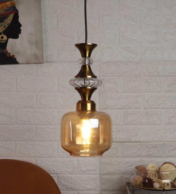 Gold Iron Hanging Light - E27 holder - without Bulb