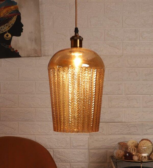Gold Iron Hanging Light - E27 holder - without Bulb